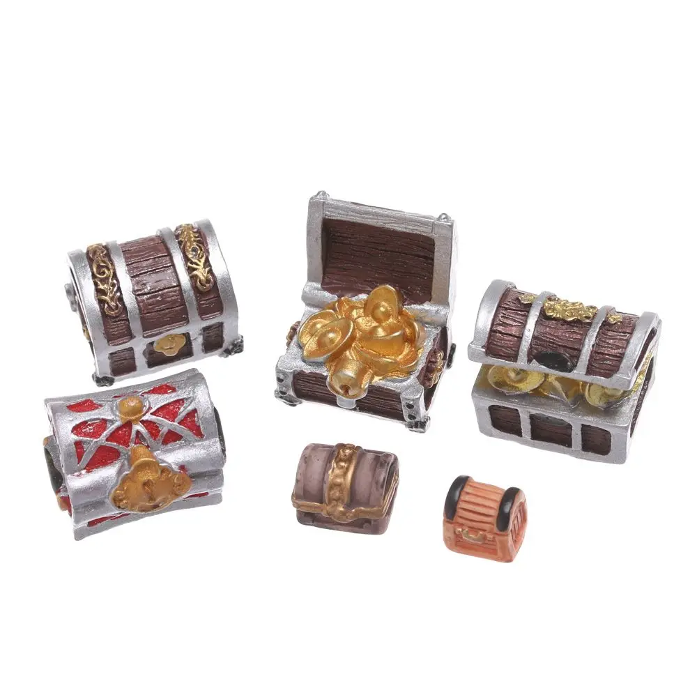 الإبداعية بيت الدمية صندوق زخرفة المشهد الصغير القراصنة مغامرة لعبة مصغرة صندوق النقود الكنز الصدر تمثال صندوق مجوهرات