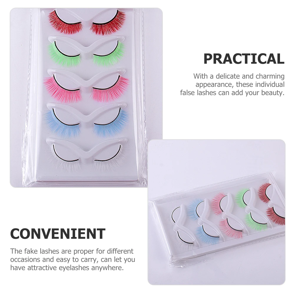 2-Boxen-Wimpern, farbig, individuelle kurze Make-up-Zubehör, gefälschte natürliche Make-up-Zubehör-Packung, Verlängerungen, dünne Wimpern