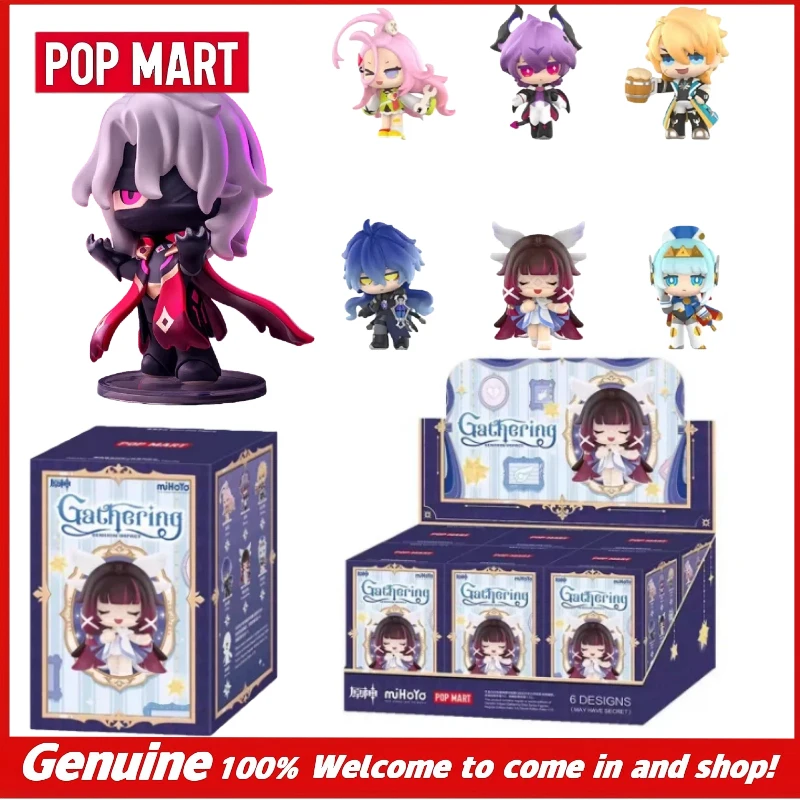 

Новая оригинальная фигурка POPMART Genshin Impact из серии Q Edition в слепой коробке, модный настольный декор, модель-игрушка, подарочная коробка, новинка