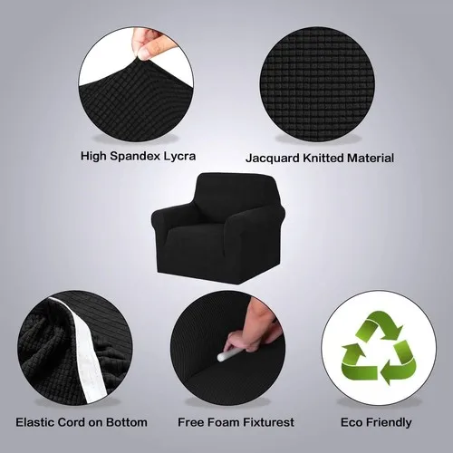 Bogda Honey comb Pattern Stretch Lastıklı Flexible Seat Sofa Case 3 Personality Black