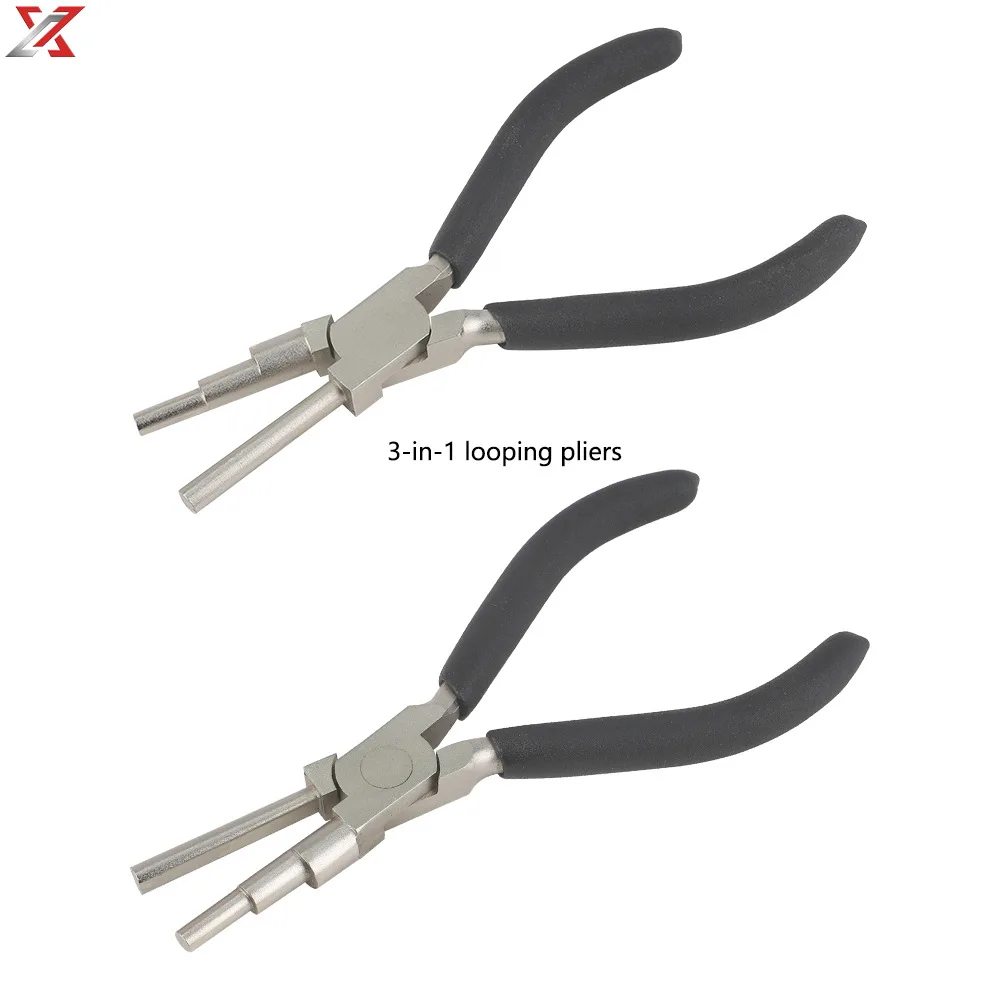 

6 set in 1 Carbon Steel Round Nose Pliers Wire Looping Mandrel Rods for Jewelry