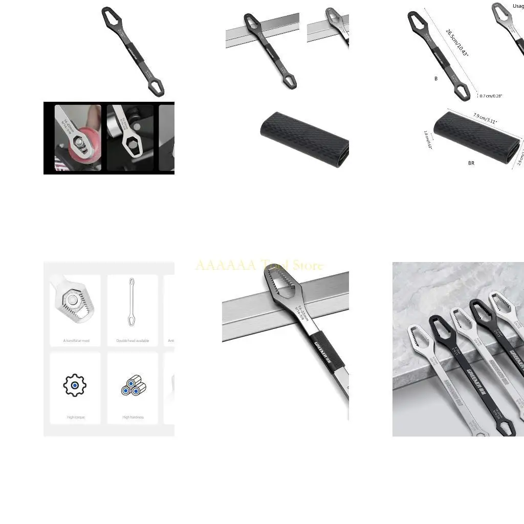 

A2BE Universal Torx Wrench 8-22mm Adjustable Self-tightening Wrench Board Double-head Torx Spanner Torx Spanner Hand Tools
