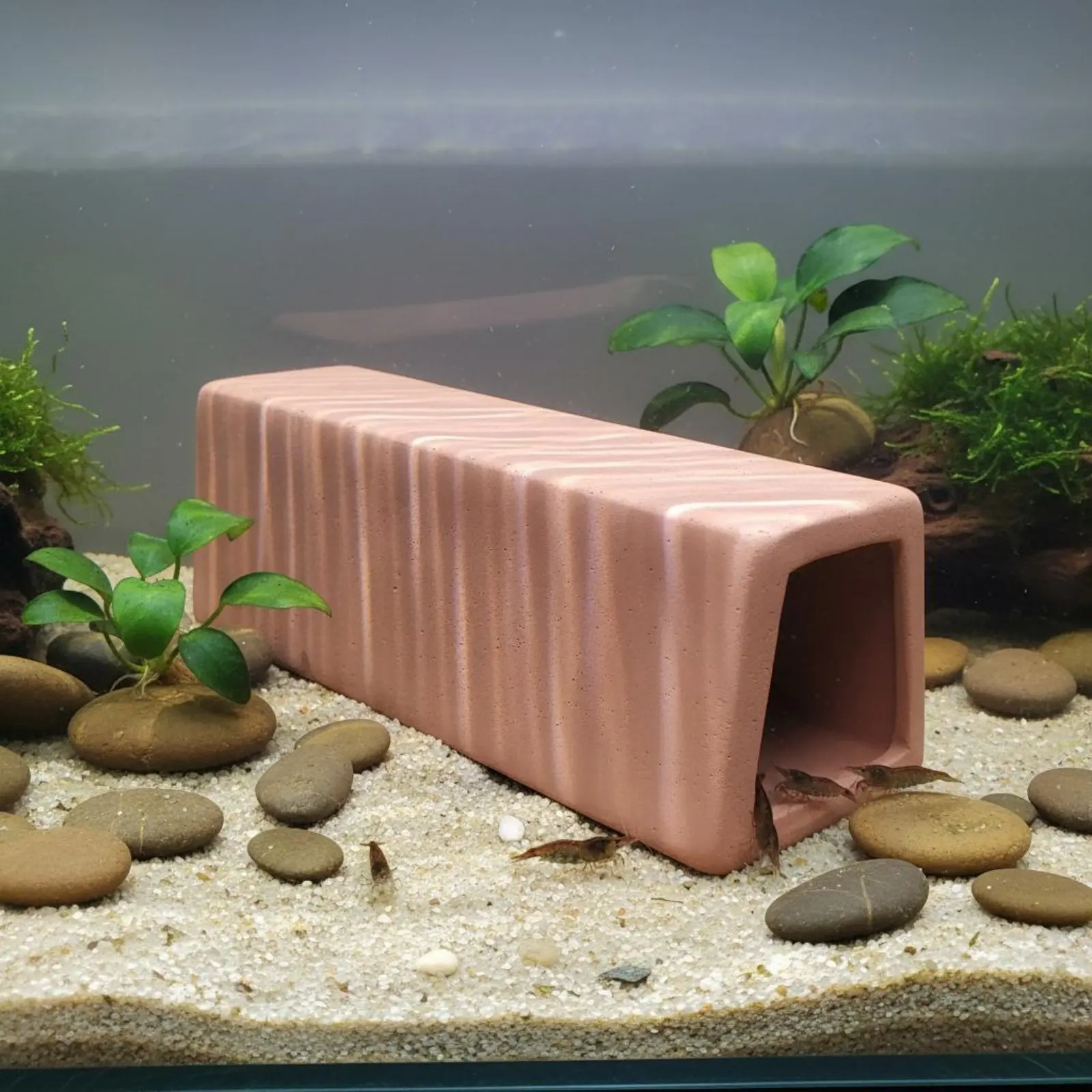 Ceramic Aquatic Pet Breeding Cave Natural Habitat Look Clay Spawning Hideout Ceramic Prawn Shelter Safe for Clean and Saltwater