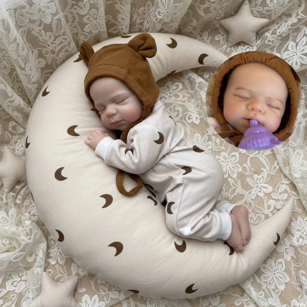 

Кукла реборн с открытым ртом 33 см, мягкая силиконовая кукла-младенец, Реалистичная кукла-реборн для полноразмерного тела