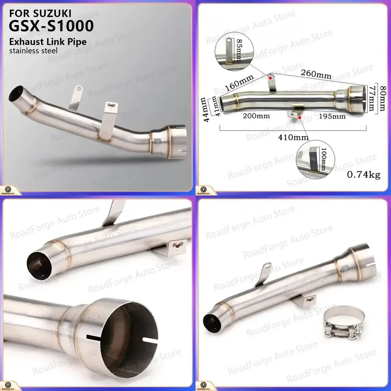 For Suzuki GSXS1000 GSX S1000 Motorcycle Exhaust System Mid Section Connect Original Muffler Middle Link Pipe
