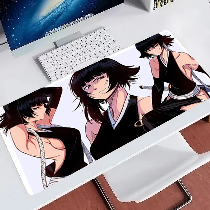 Anime Mouse Pads XXL Gamer Extended Desk Mat PC Computer Keyboard Pad Gaming Accessories B-bleach Mousepad Non Slip Desk Decor