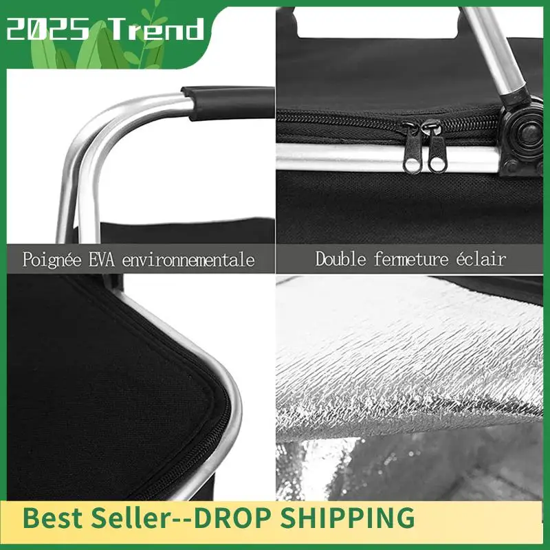 

AD33 HOT Складная и портативная корзина для пикника на открытом воздухе с изоляцией, молнией и ручкой для переноски