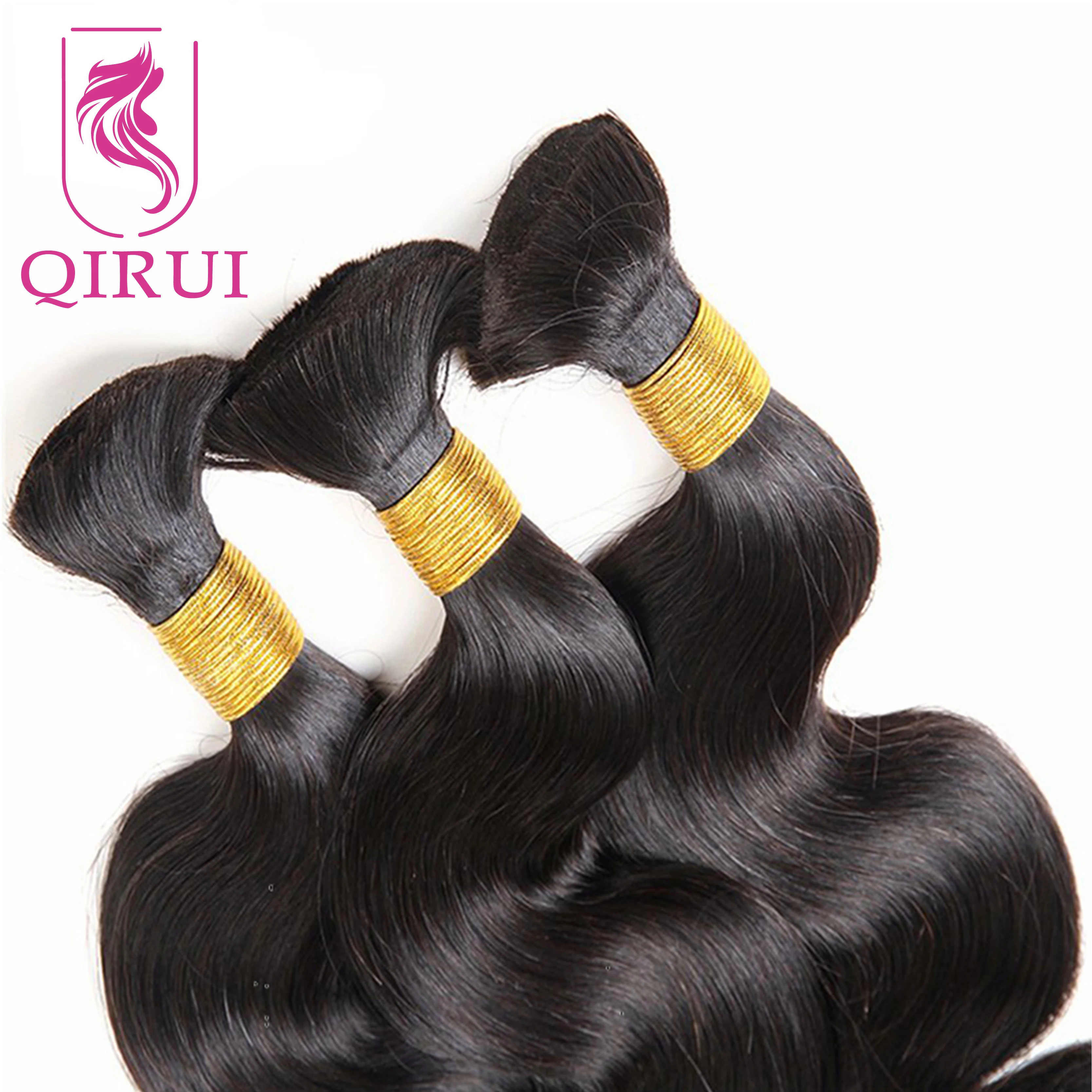 30Inch Bulk Human Hair for Braiding Body Wave Unprocessed Brazilian No Weft Hair Extension for Micro Braids 100g 1Piece