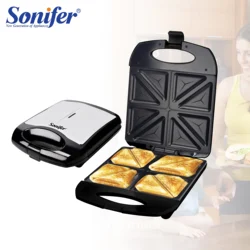 1400W Sandwiches Maker Electric Waffles Machine Cooking Appliances Bread Machine Cake Breakfast Waffle Pot Baking Pan Sonifer