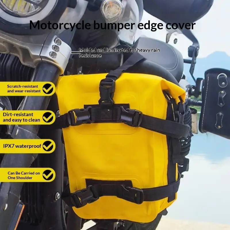 Motorcycle Crash Bar Bag Waterproof PVC Engine: Guard Universal Storage Riding Travel Pouch