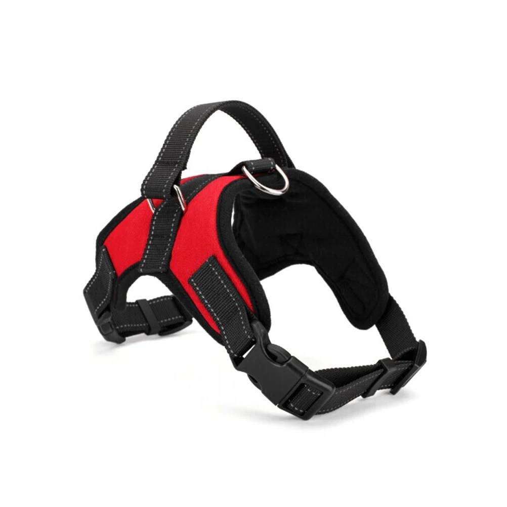 

Durable Oxford Cloth Dog Harness Medium Size Quick Release Buckle Red Color Comfortable Control Pet Chest Vest Large Puppy