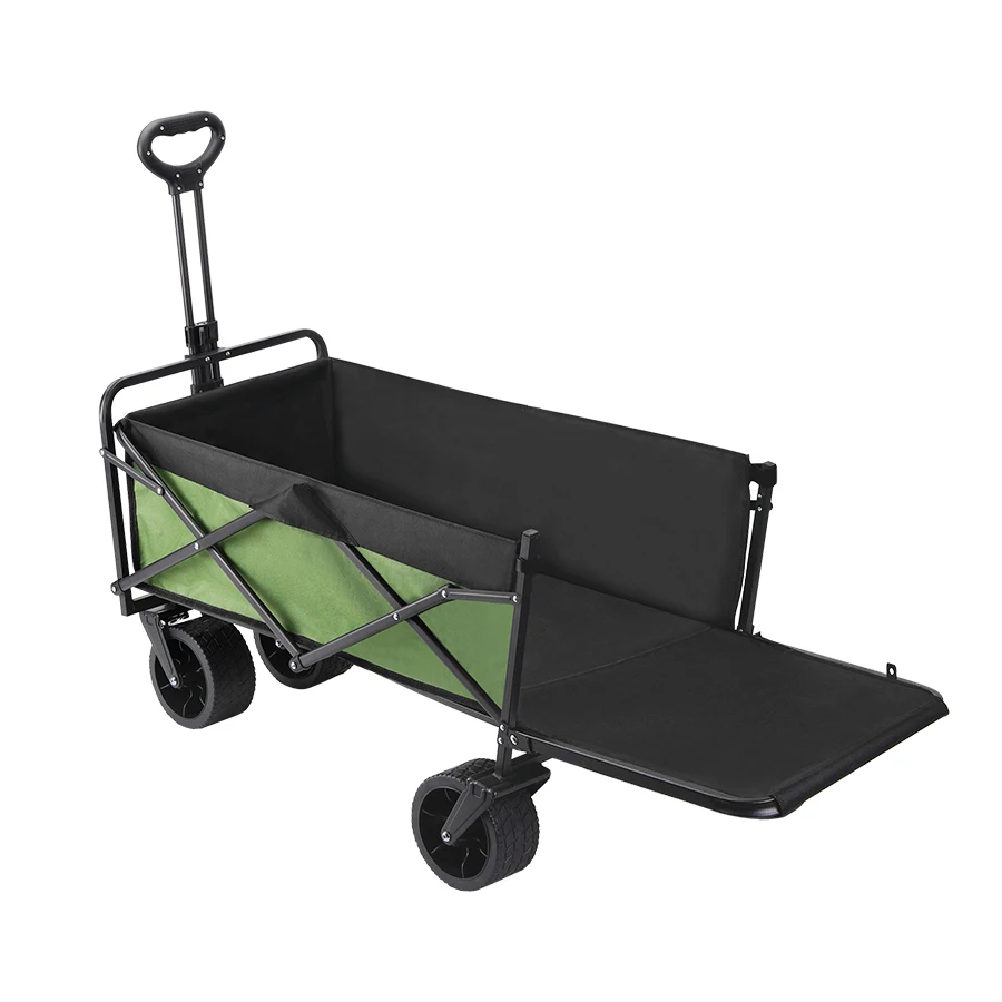 Large  Capacity Utility Wagon Cart Extra Long Extender Outdoor Folding Cart Camping Picnic Trolley Beach Collapse Folding Cart