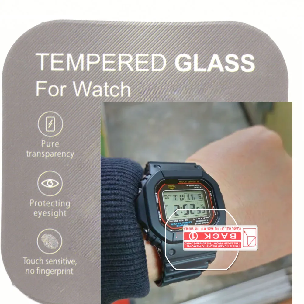 

3Pcs Glass For GW-M5610 GBD-200 GBX-100 GX-56 DW-5600 GMW-B5000 B5600 GW-6900 DW-6900 Watch Scratch Resistant Screen Protector