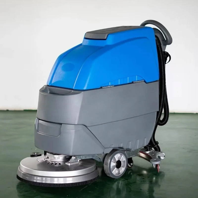 Heavy Duty Floor Scrubber Dryer Rust Resistant Walk-Behind Floor Washer Water Recycling Machine Food Processing Plant Kitchen