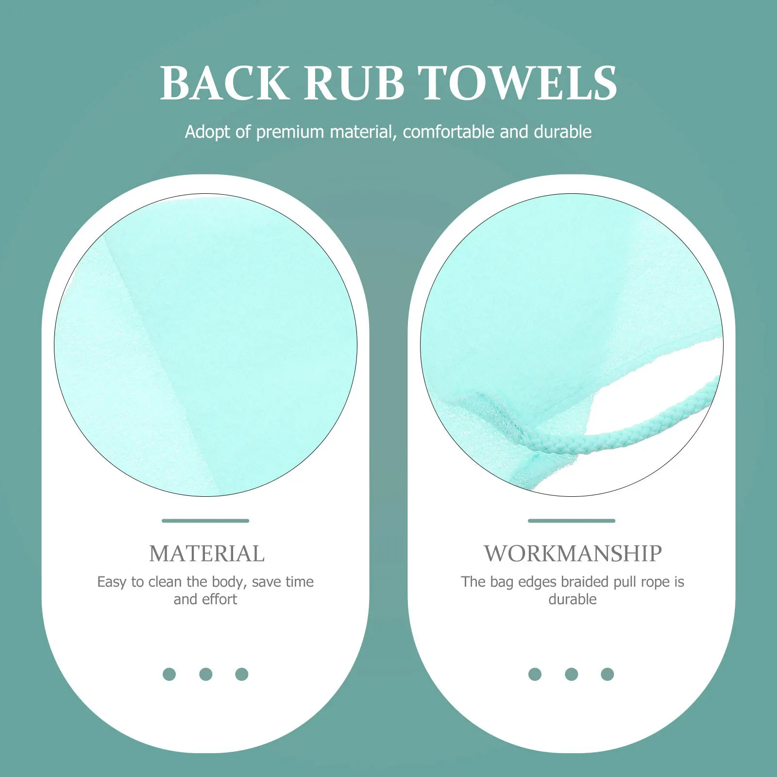 

Back Scrubber Exfoliating Body Scrubber Long Strip Bathing Towel Durable Shower Accessory Strong Rubbing Towel
