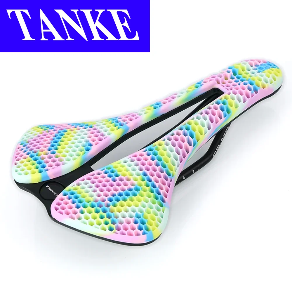 

TANKE 3D Printed Bicycle Saddle Honeycomb Breathable, Glow-in-the-Dark Cycling Seat for Road Bike Mountain Bike