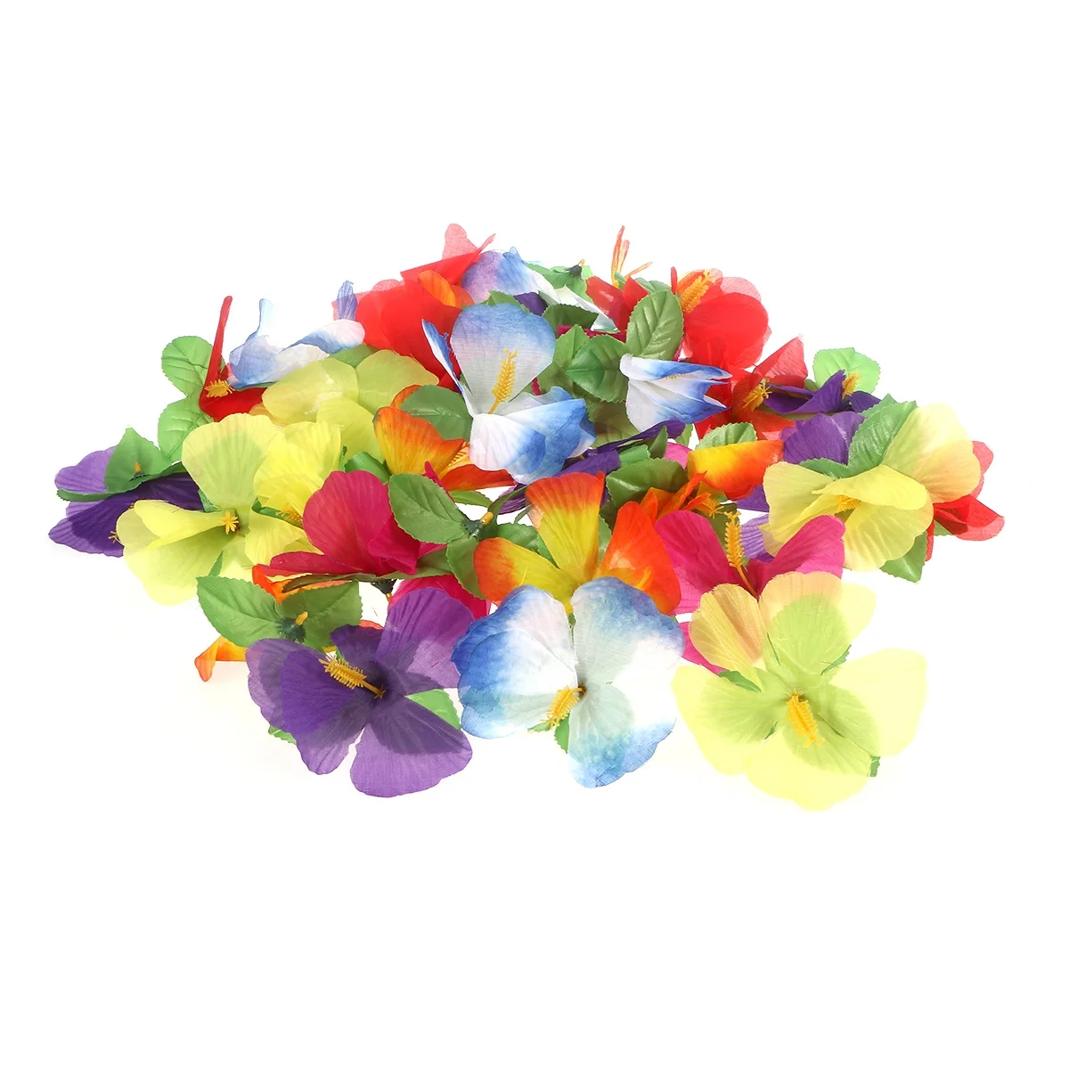 

36Pcs Artificial Hibiscus Hawaiian Flowers Smooth Surface Non Fade Suitable for Party Wedding Festival Hair Clip DIY Decor