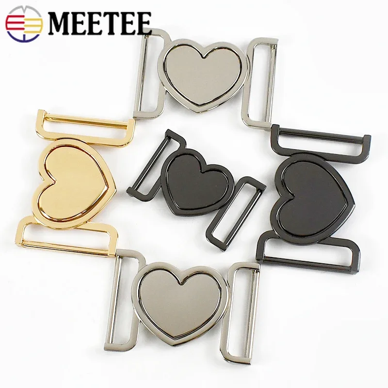 2/5/10 Stuks 30/40 Mm Metalen Hartvormige Riem Knop Windjack Jas Combinatie decoratieve Knoppen Donsjack Naaien Gesp Craft