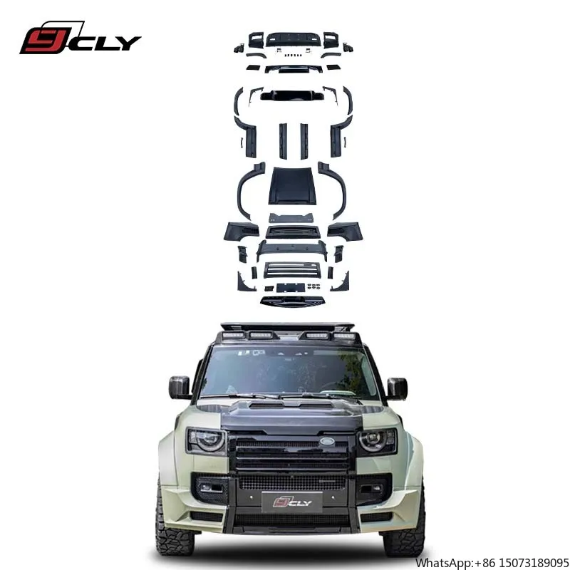 CLY Automotive Parts Car Bumper Body Kit for 2020-2024 Defender Upgrade Wide Body Kit Car Front Rear Bumper