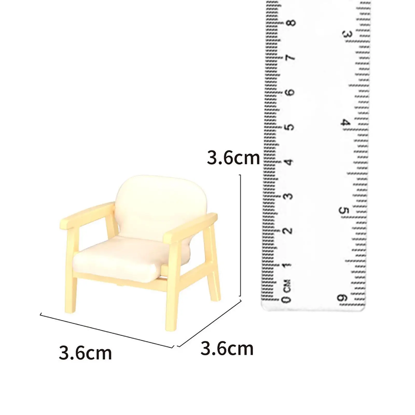 4x 1/12 Forniture per scenari di sedie per case delle bambole Simulazione di mobili mini modello