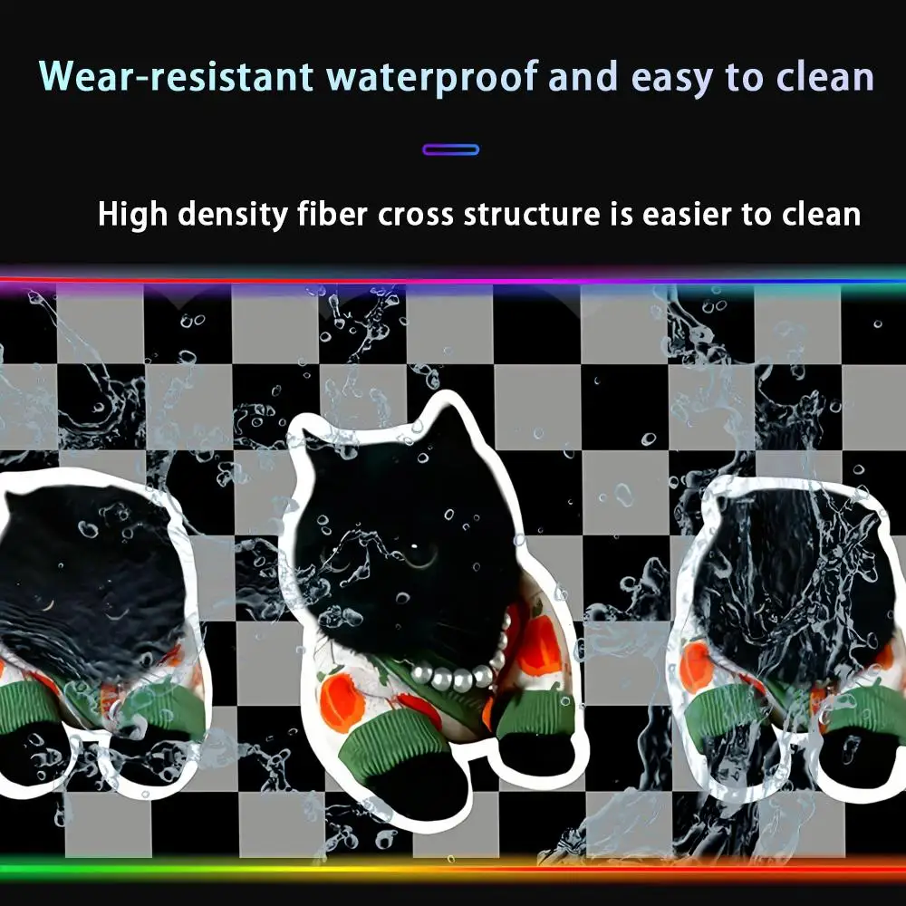 Shiba Inu  Mouse Pad RGB Mouse Pad Extended Gaming Keyboard Seven Colors LED Mats Large 1000x500mm XXL Gamer