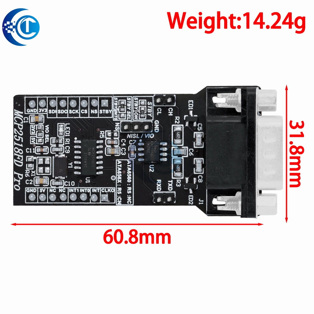 SPI-CANFD 모듈 MCP2518FD 모듈 ATA6560 트랜시버 CAM 버스 모듈 Super MCP2515