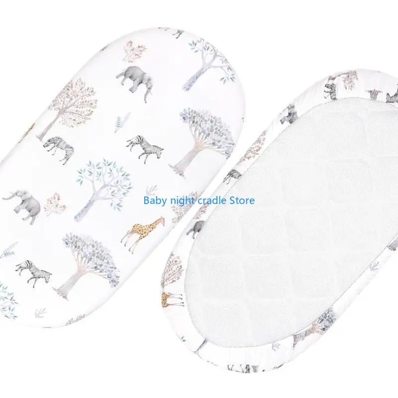 J2FF 2 قطعة سرير المجهزة ورقة حفاضات سجادة لتغيير الحفاض غطاء الرضع للإزالة الطفل الفراش واقية كم لوازم غرفة الحضانة #5