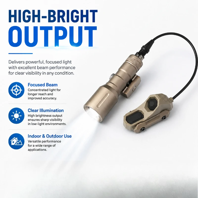 Compact Bright Alloy Flashlight with Zoom & External Wired Switch - Hobby Model Fittings