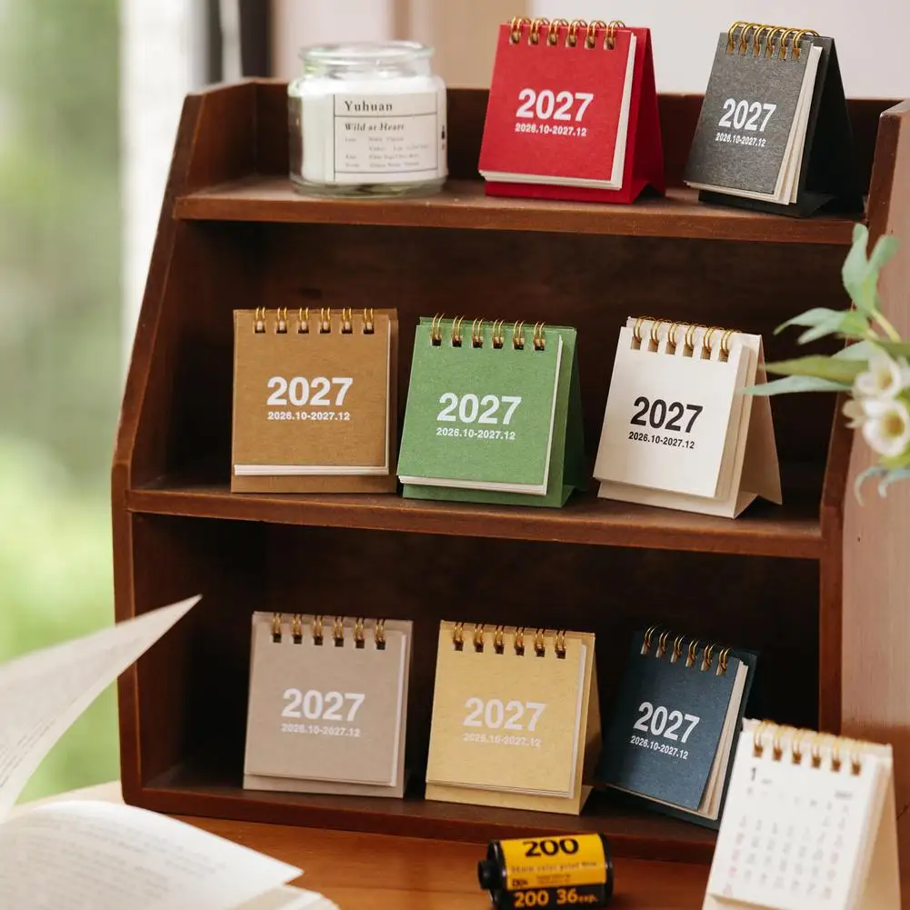 Vintage Calendar Minimalist Style Calendar With Memo Notes Portable Calendar Without Print Style Desktop Decoration Check