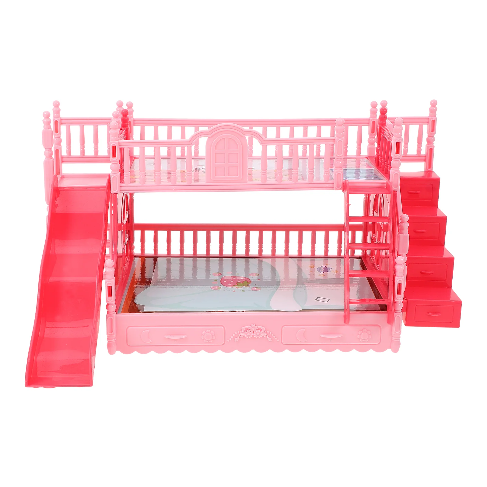 

Bunk Bed Set Playset Accessories House Decoration Furniture Mini Props Baby Girl