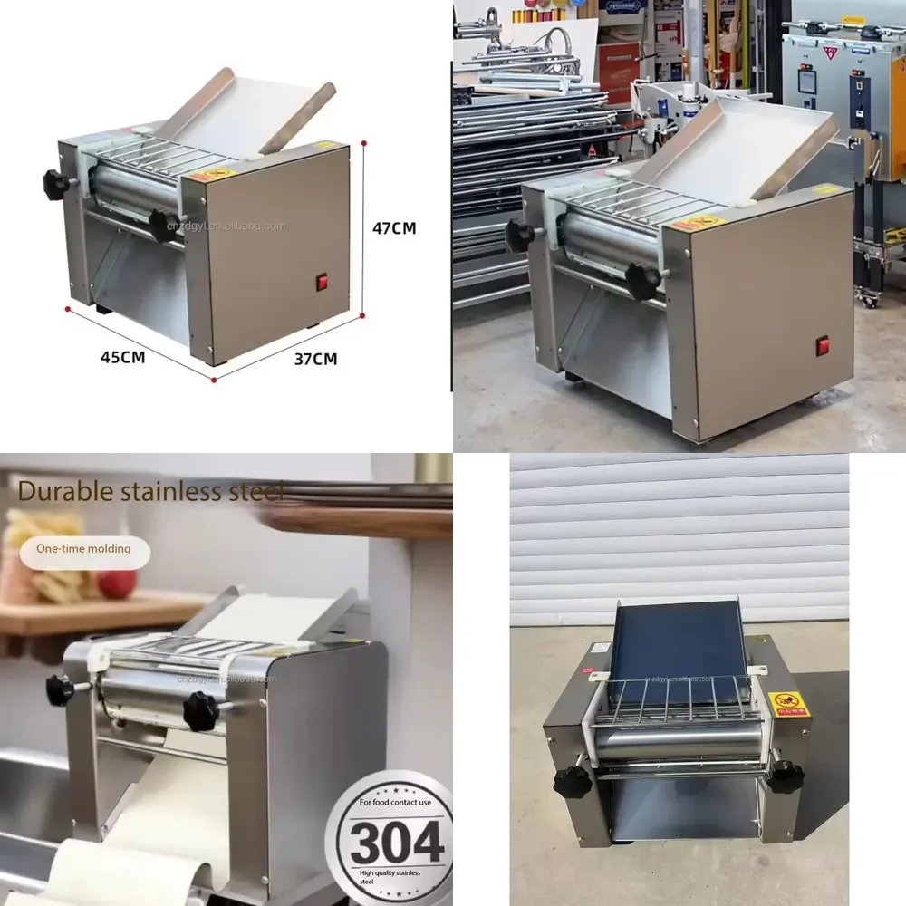 2026 High Power 3kW Commercial Electric Dough Press for Automatic Dumpling Making Machine for Noodle Pasta Processing