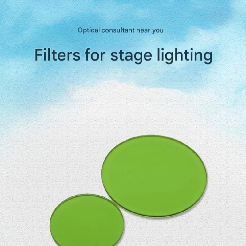 

Green Filter Green Optical Glass Colored Filter Selection of Absorption-Type Filters for Stage Lighting