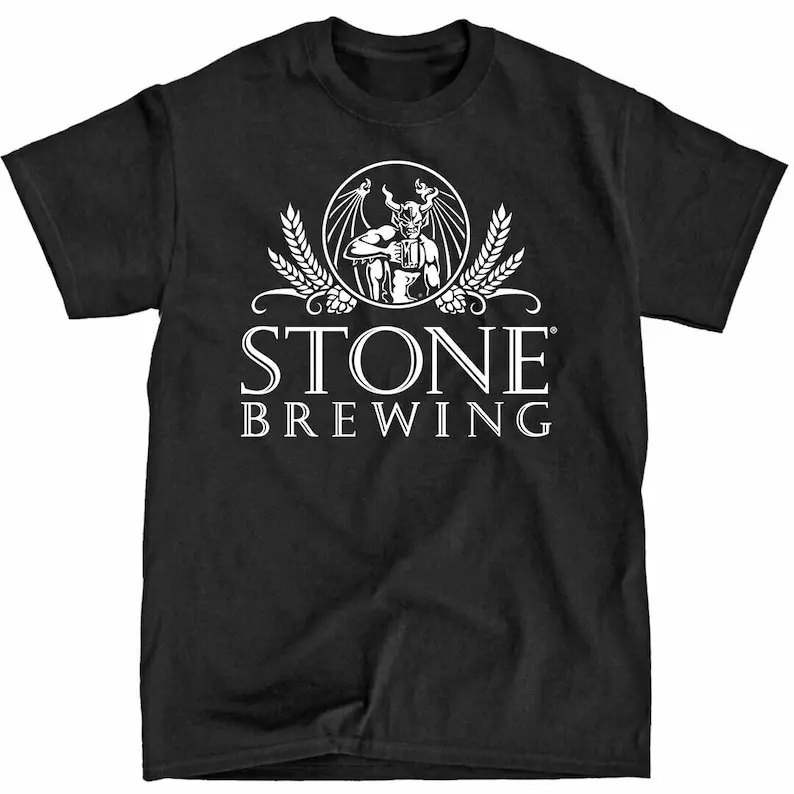 4Stone Brewing Logo Black T-Shirt Peter Steele Carnivore Men's Tshirt Size USA Unisex