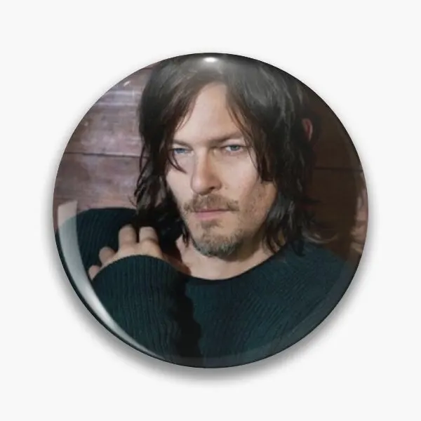 Handsome Norman Reedus  Soft Button Pin Badge Jewelry Brooch Cartoon Women Funny Cute Fashion Hat Collar Lapel Pin Creative Gift