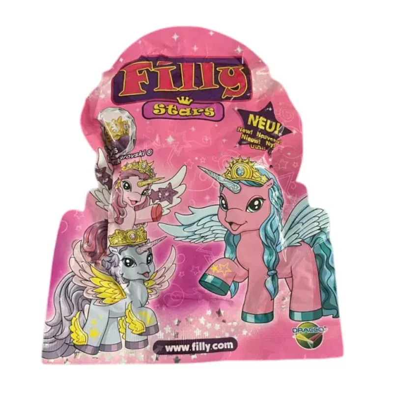 Filly Pony Flocking Stars Sparkling Angel Wings Butterfly Cute Action Figure Collectible Blind Bag Series Decoration Toy Gift