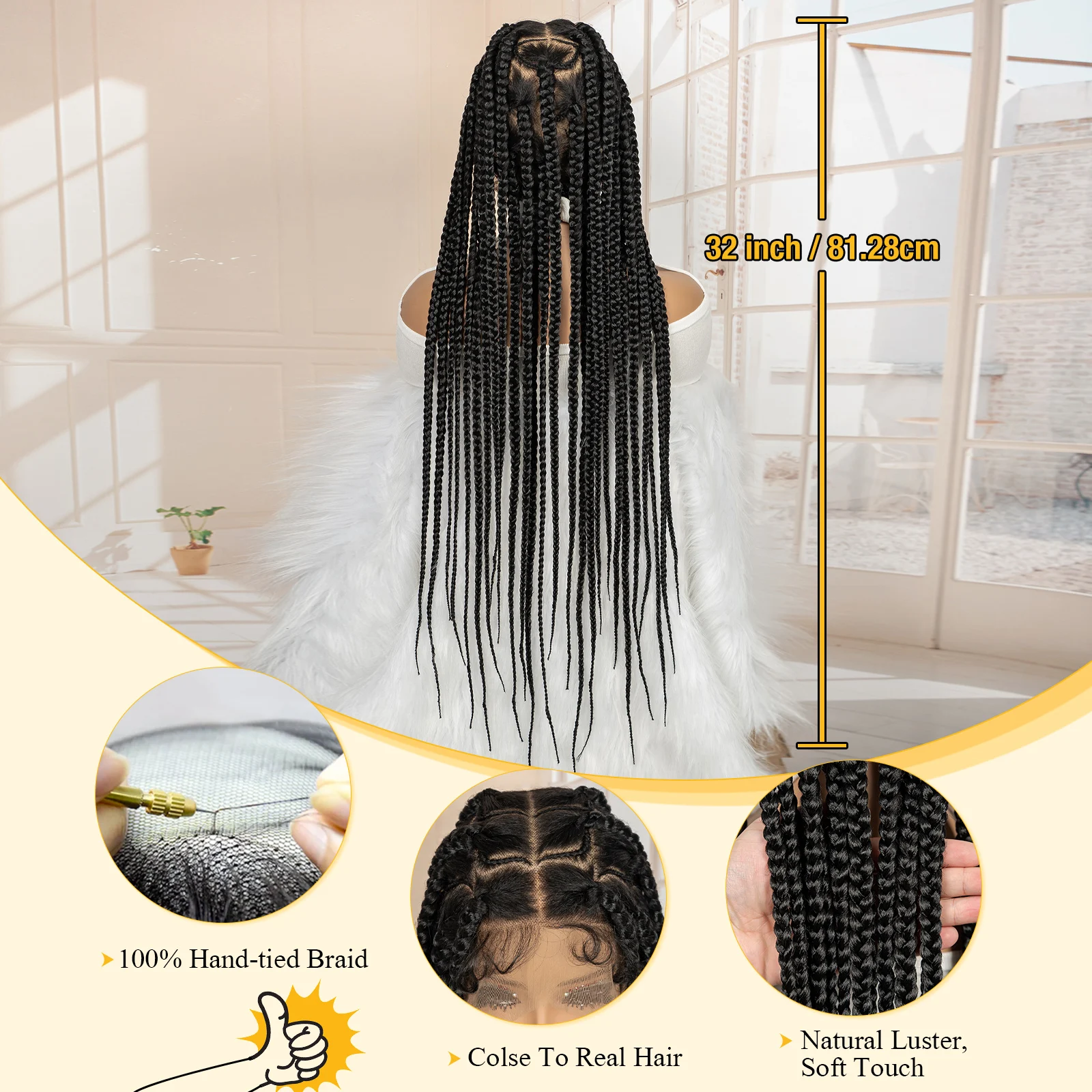 Siyah Kadınlar İçin Sentetik T - Synthetic Braided Wigs For Black Women incelemesi ve fiyatı