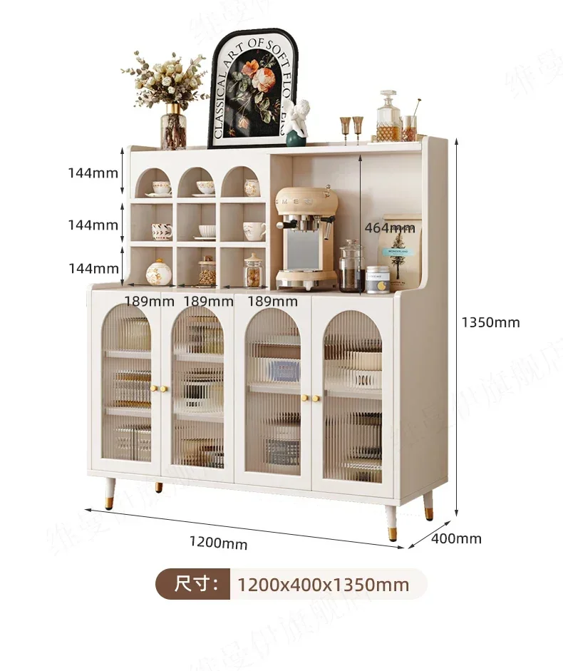 

Solid wood sideboard against the wall