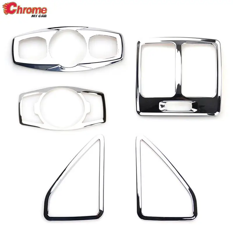 For Ford Escape Kuga 2017 2018 2019 Chrome Head Light Switch Rear Air Vent A Pillar Speaker Roof Reading Lamp Cover Trim Styling