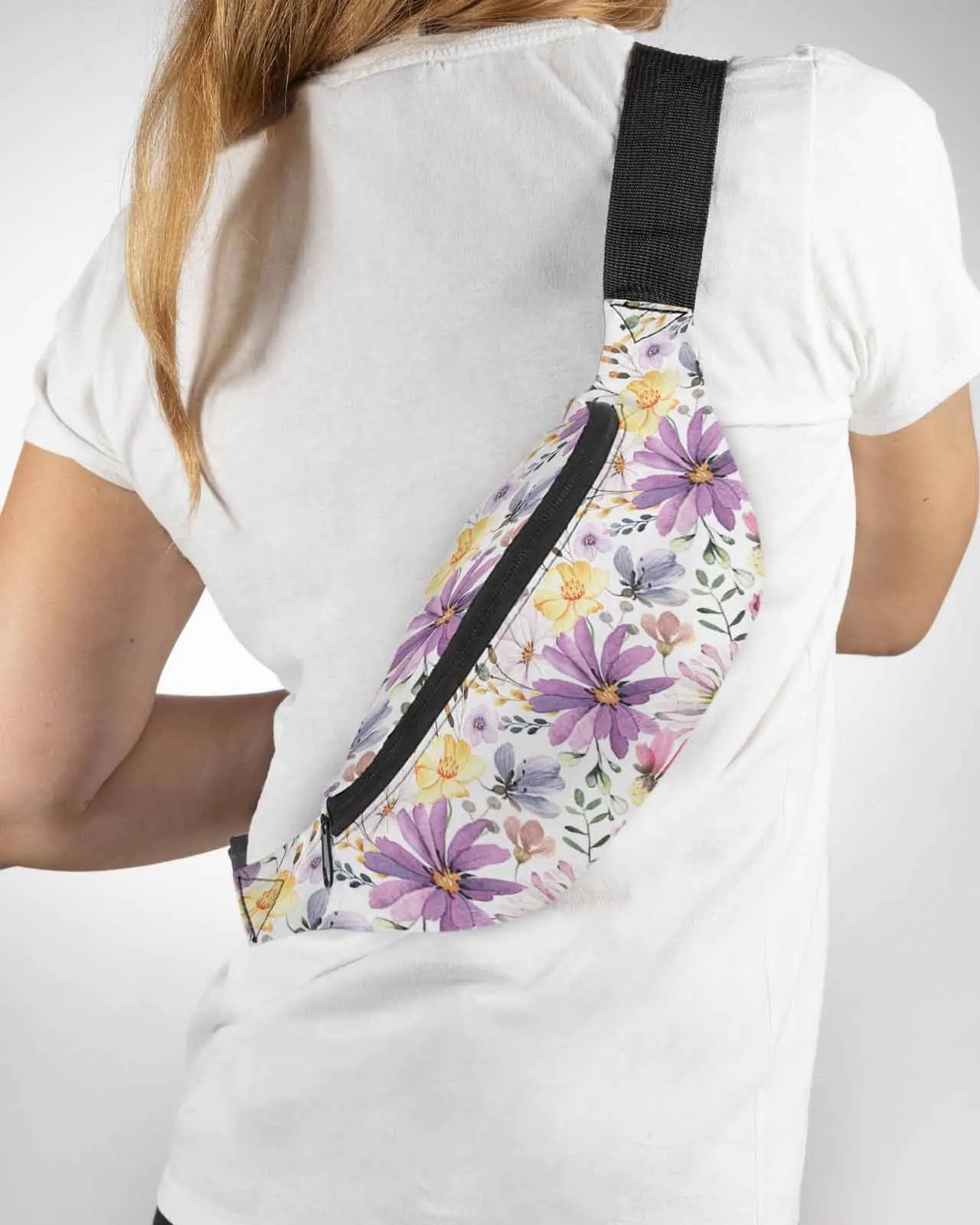 

Flowers Plants Leaves Spring Pastoral Style Phone Belt Bag Wallet Pouch Waterproof Waist Bag Fanny Pack for Women Men