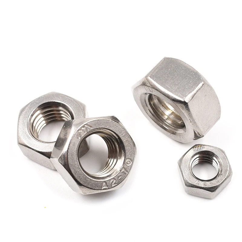 American standard thread Stainless steel 304 Hex nut UNC UNF 2#-56 4#-40 6#-32 8#-32 10#-24 1/4-20 5/16-18 3/8-16 7/16-14 1/2-13