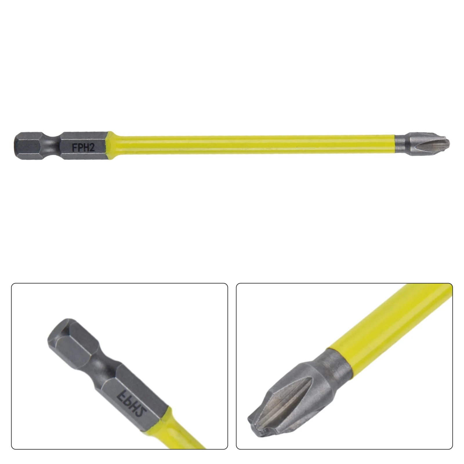 More Rust Proof Screwdriver Bits 1pc Or 2pcs Set Yellow/Silver Socket Switch Special Cross Screwdriver Bit Alloy Steel