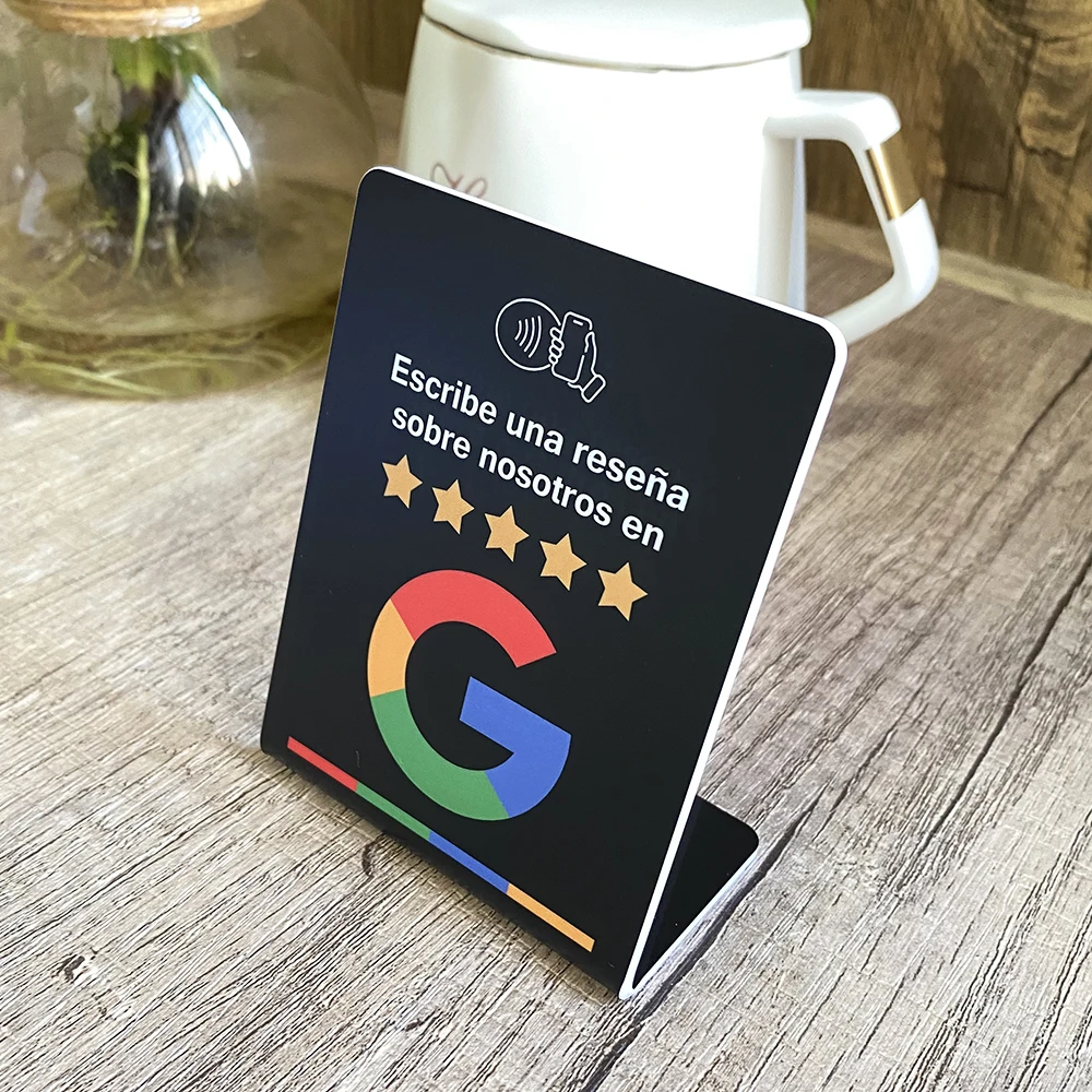 Small Size NFC Tap Table Display Google TripAdvisor Trustpilot Review NFC Stand NFC Table Display  for Boosting Business