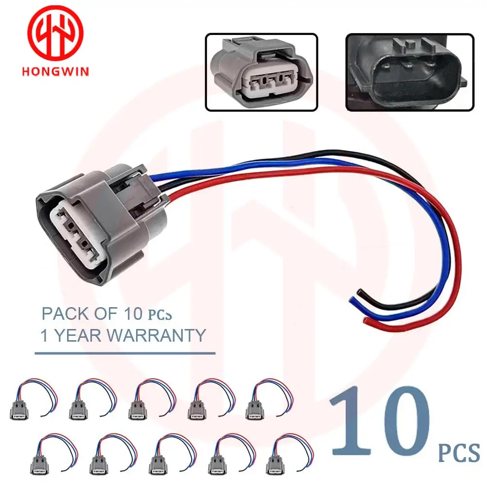 10PCS 3 Pin Waterproof Automotive Sensor Connector 6189-0779 22448-ED000 Ignition Coil Socket For Nissan Infiniti Suzuki Mazda