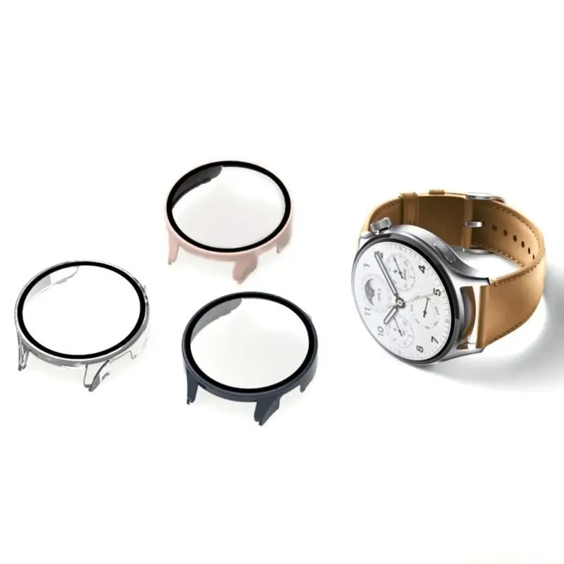 F62C Protective for Case + Screen Protector for Watch S1 Cover With Tempered-Glass Film for Smart Watch Hard for Shell