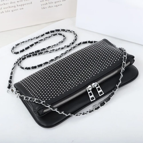 Imagen 2 del producto Bolso de diseño de lujo a la moda, bolso cruzado para mujer, nuevo bolso de ala para mujer, mochila clásica negra de un solo hombro para exteriores