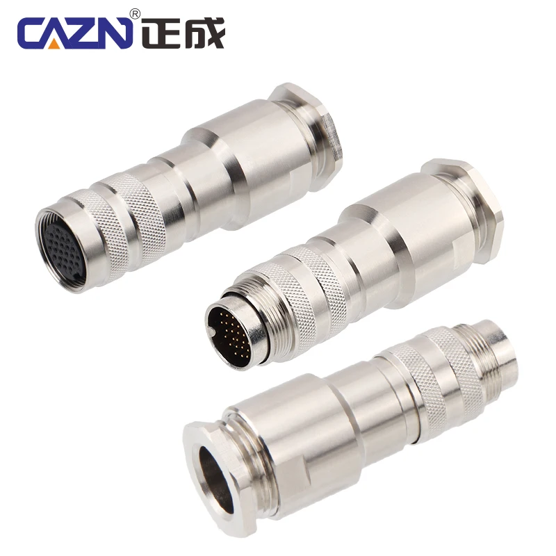 

M16 Metal Assembled Plug Connectors Solder PG7&PG9&PG13.5 Brass Contacts Male Female Sensor Connector