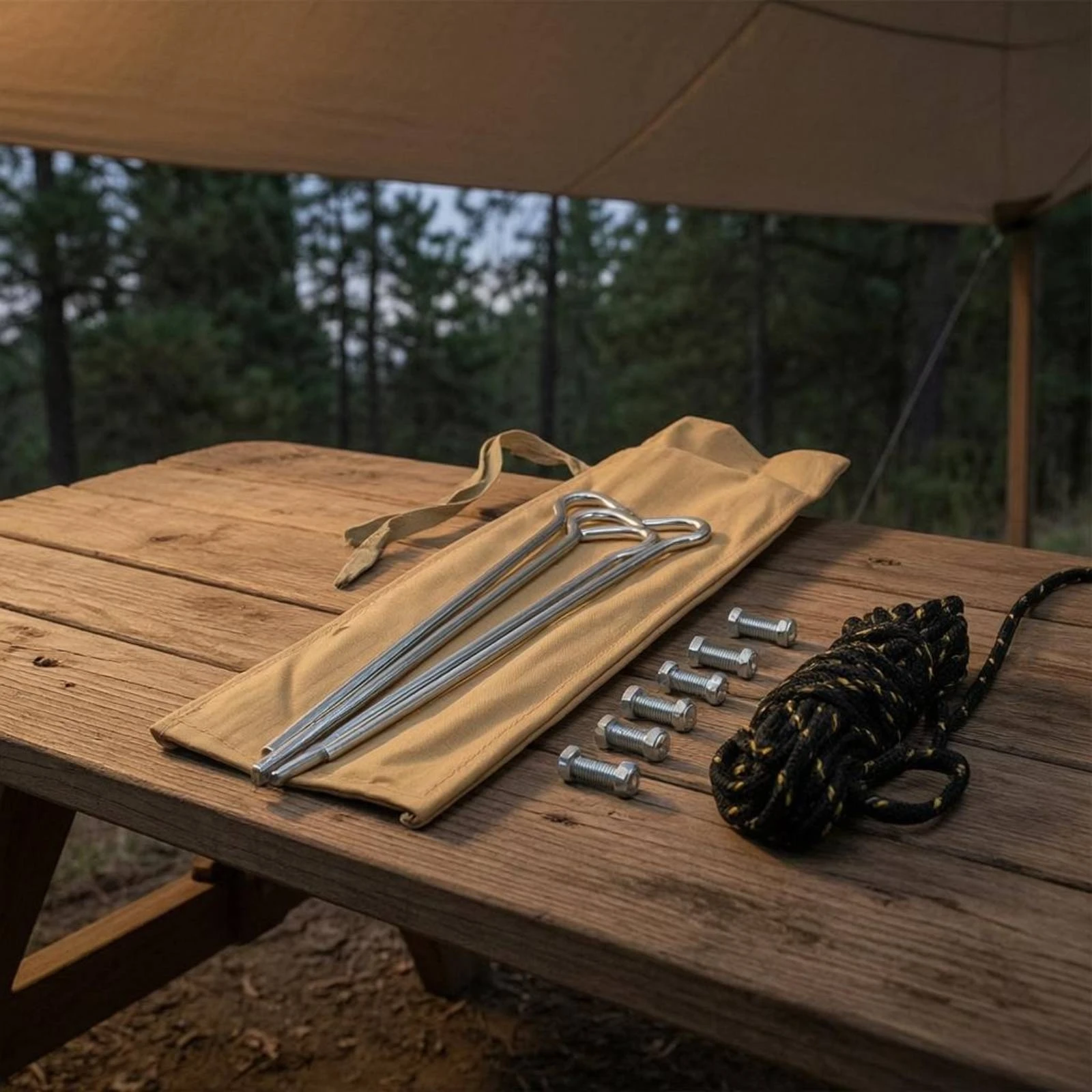 

Awning Fitting Kit Ground Stakes Awning Installation Set Vehicle Accessory Guy Ropes Outdoor Gear Storage Pouch