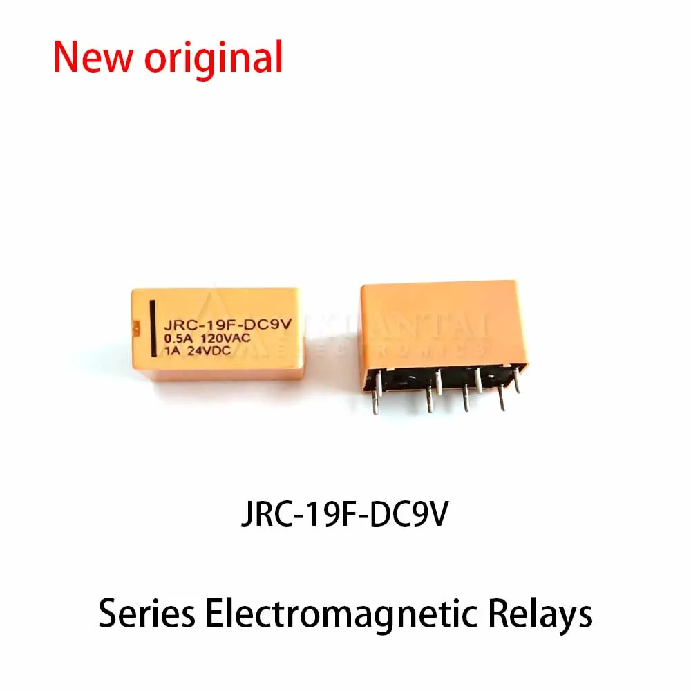 (10pcs) 100% New relay JRC-19F-DC9V 8-pin two open two close series electromagnetic relay