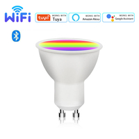 WiFi GU10 LED Light Bulb Dimmable 5W RGB Smart LIfe APP Work With Alexa Google Home Lamps Spotlights Dimmable Colour 110V 220V