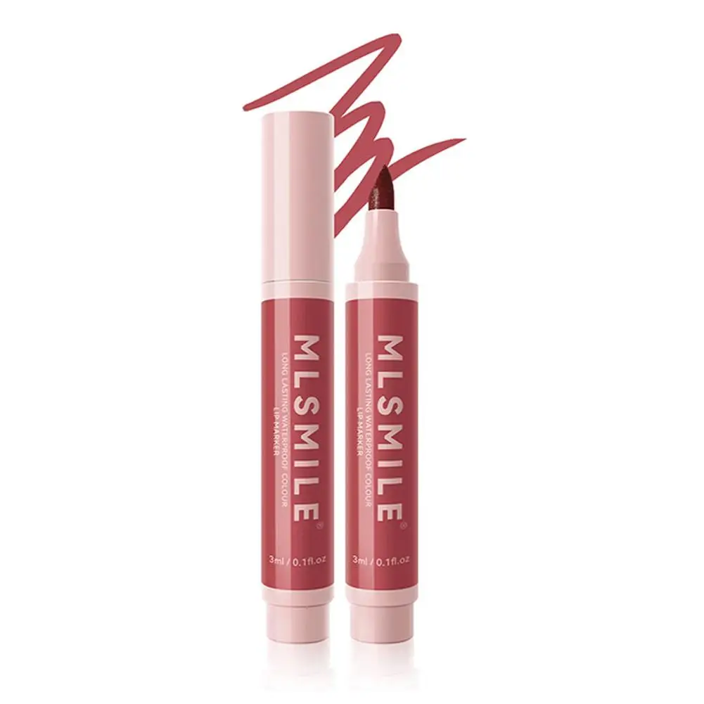 Lip Stain Marker กันน้ําสีติดทนนาน Effect Proof Non Finishing แต่งหน้า Smudge ปากการิมฝีปาก Lip Matte Sweat Hydrating L3Z6